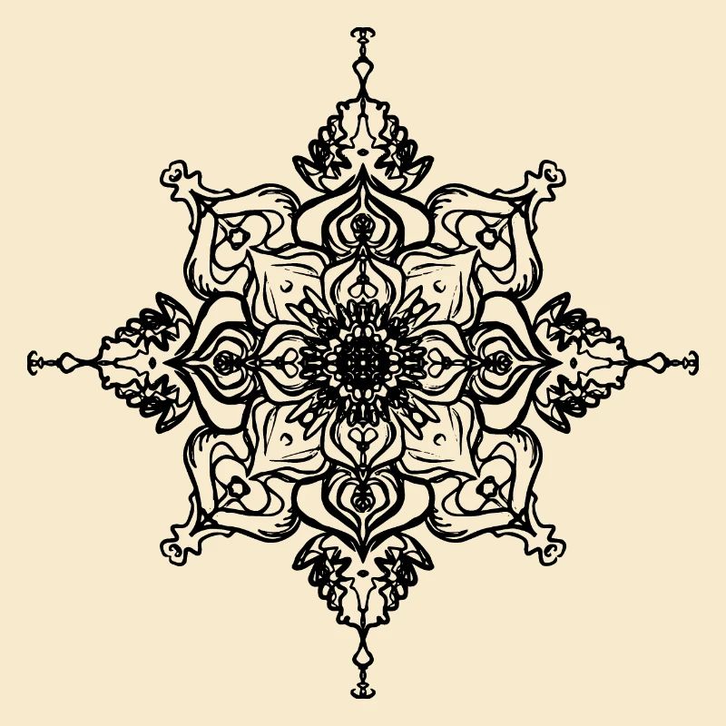 Mandala Snowflake Pattern Geometric