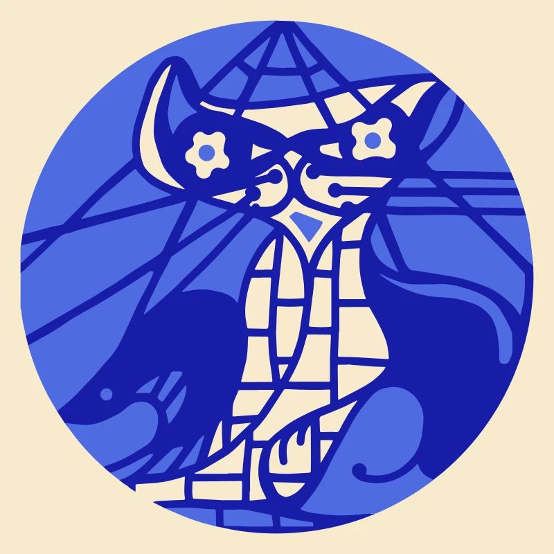 Sphinx Song. Mystical Cat and Pyramid