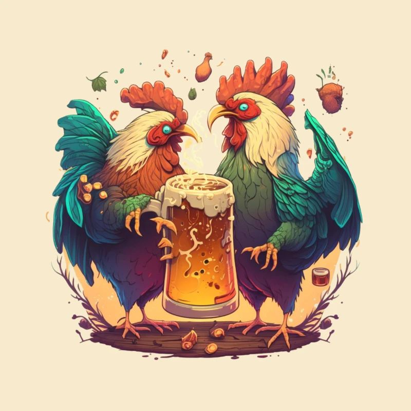 Hahnenkampf um Bier