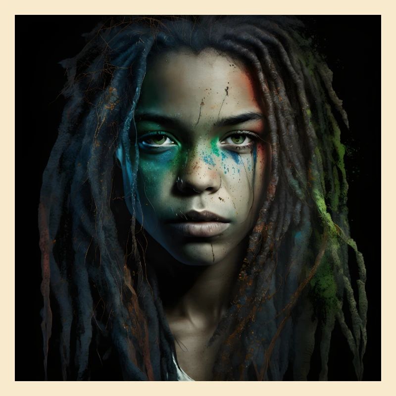 Face Frau Dreadlocks n°10