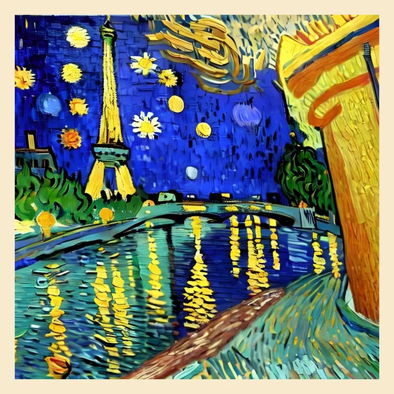 Paris Eiffelturm van gogh