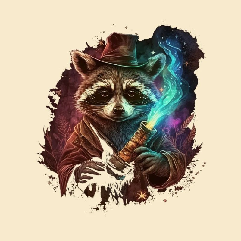 Fantasy Wizard Racoon