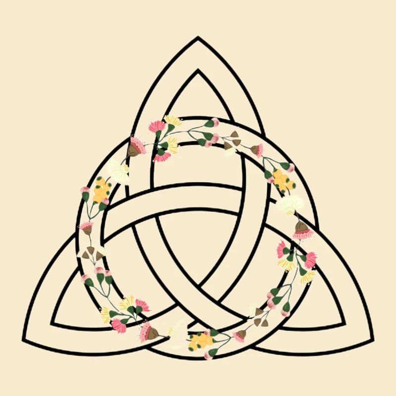 Keltisches Symbol - Triquetra / Triquette oder Triquel.