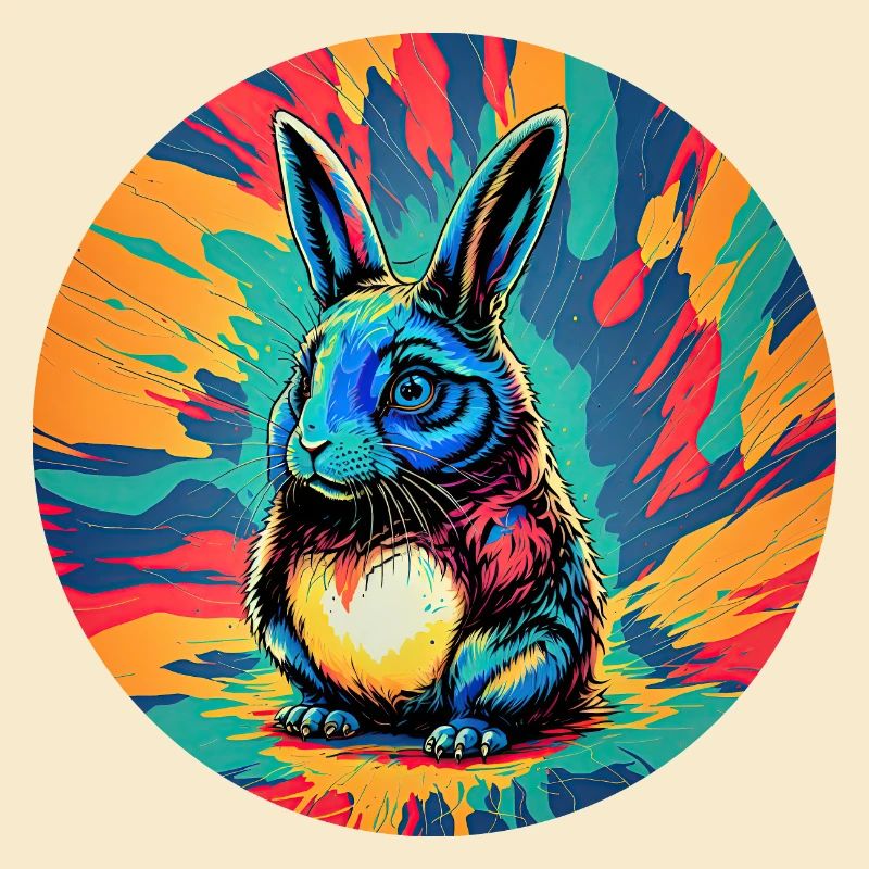 Psychedelischer Osterhase