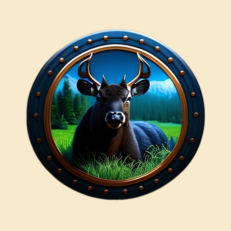 Hirsch im Gras