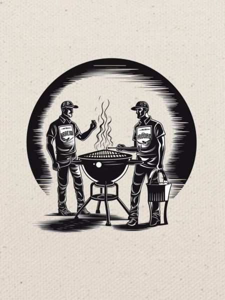 Männer am Grill