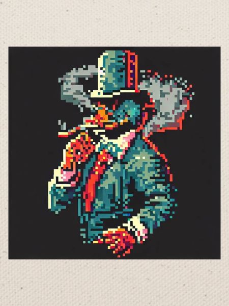 Rauchende Ente [Pixelkunst]