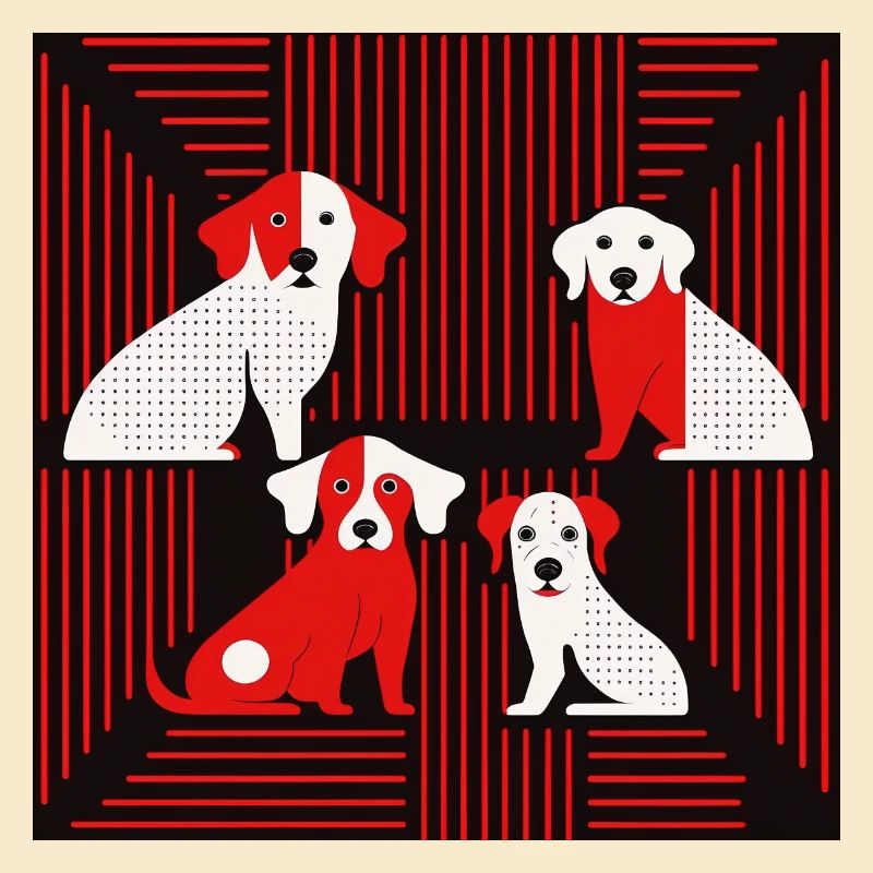 Abstrakte Hunde