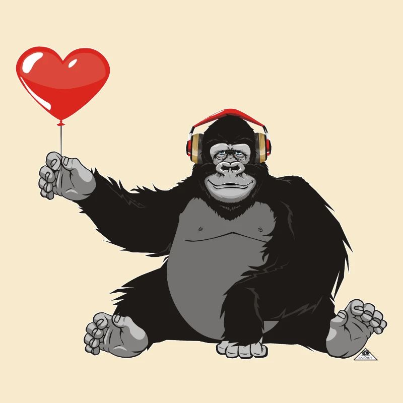 Gorilla mit Herz