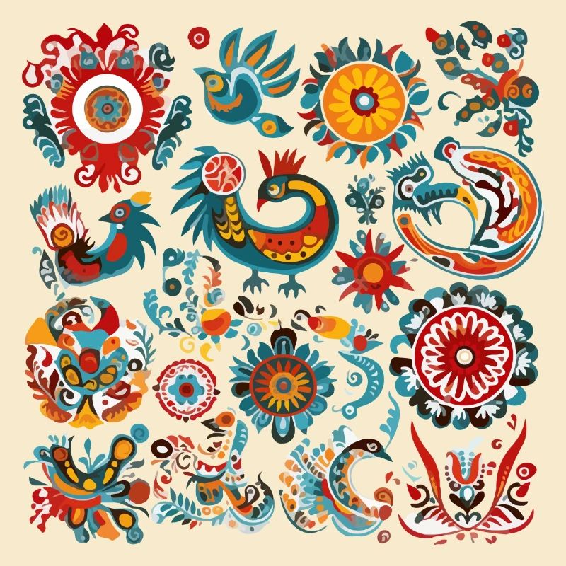 Fleurs et oiseaux