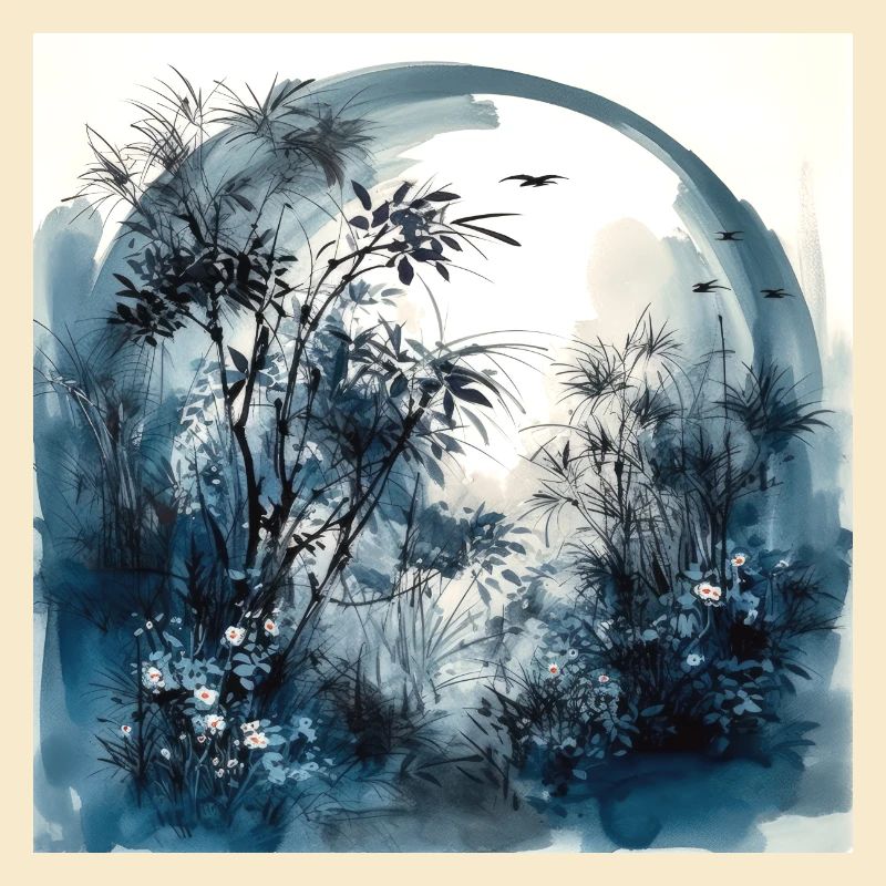 Aquarell Wald Illustration