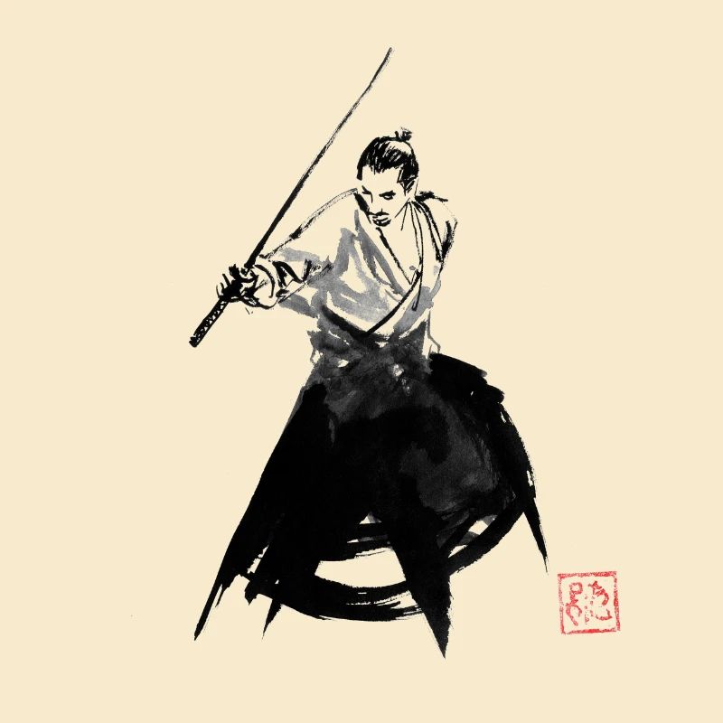 Samurai beendet den Kampf