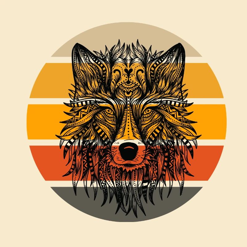 Wolf Sunset Head