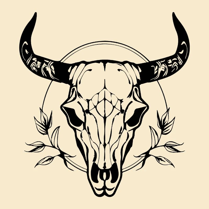 Kuh Schädel Boho