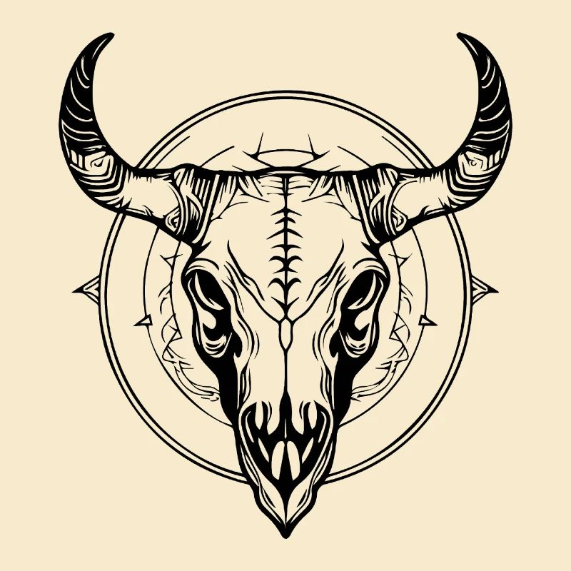 Kuh Schädel Boho