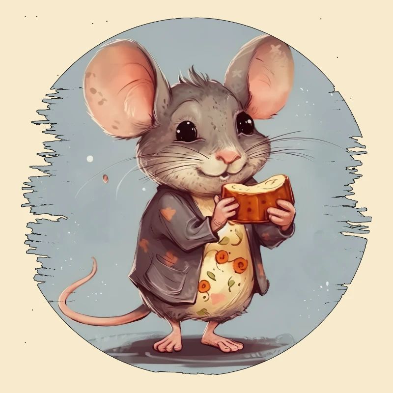 Mouse with chocolate bar