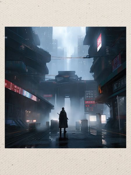 Shadow Ronin: Samurai-Silhouette im Regen