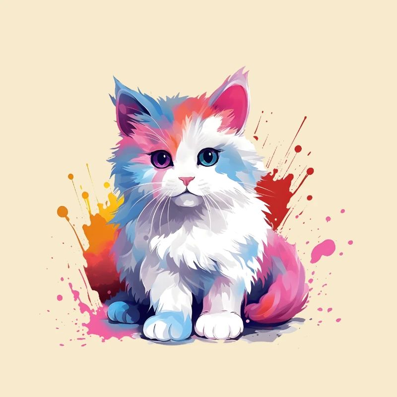 Splash Cat Kitty Design Idée présente