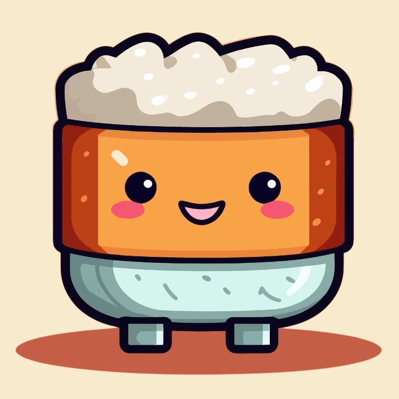 Niedliches Sushi-Maskottchen