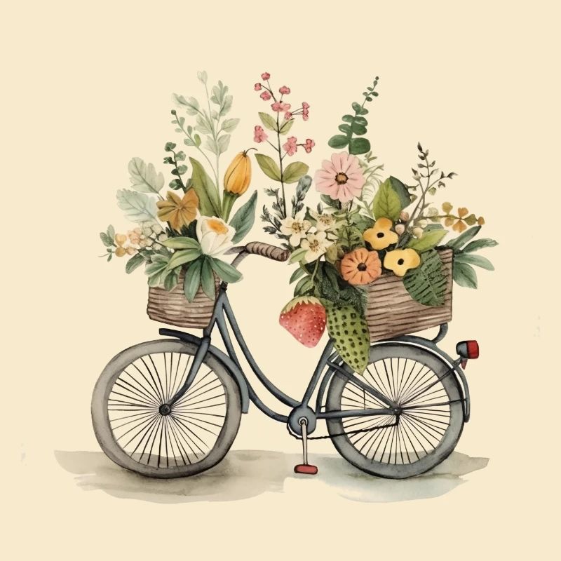 Fahrrad mit Blumen