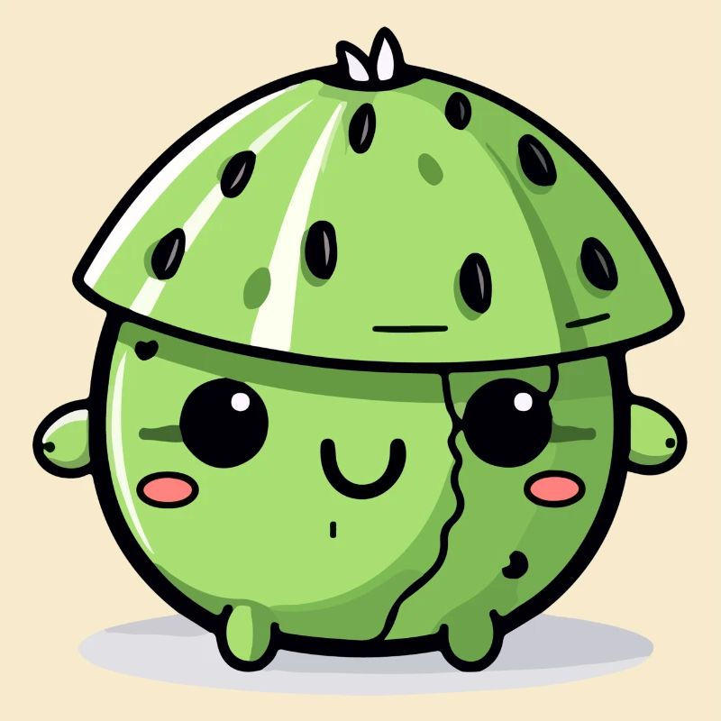 Melon vert kawaii