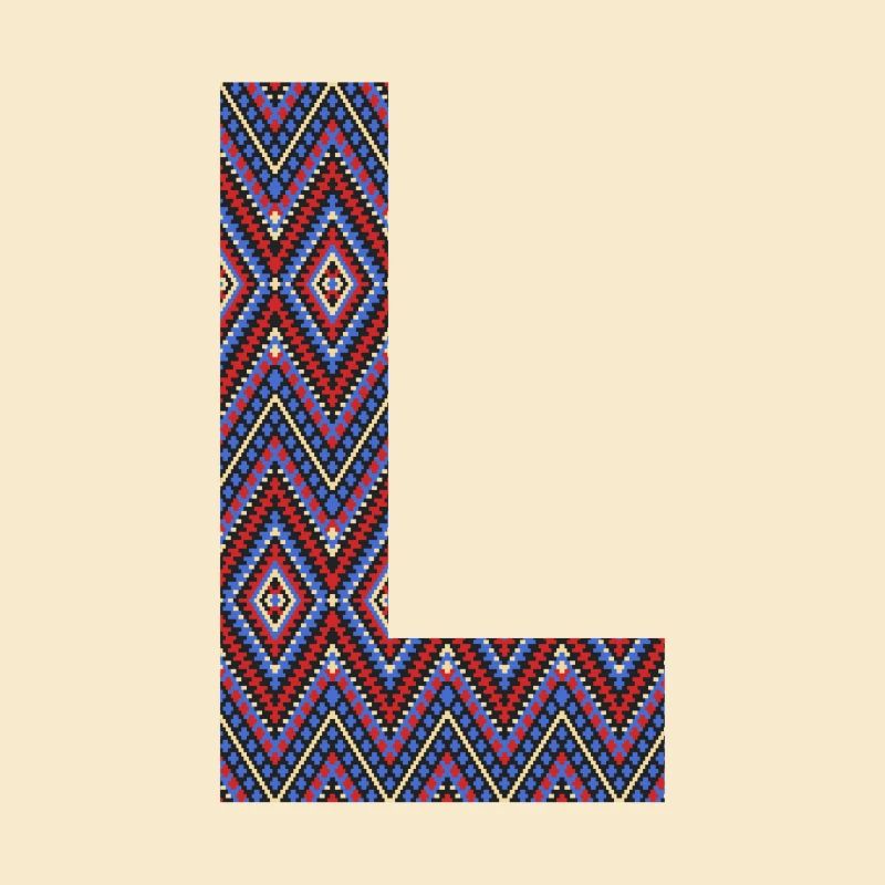 Monogram Letter L- geometric pattern