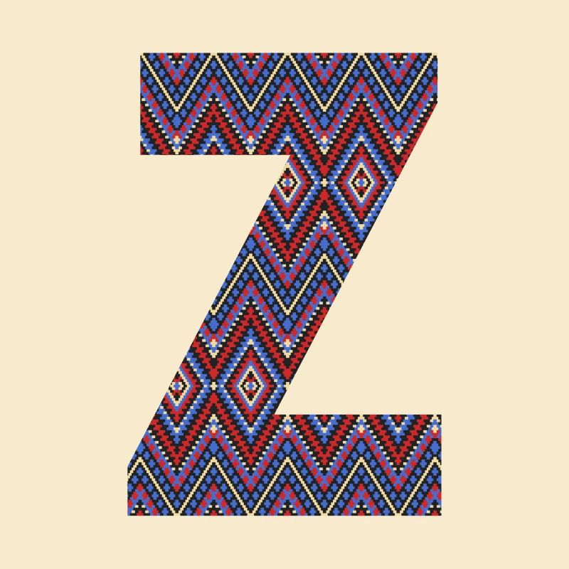 Monogramm Buchstabe Z - geometrisches Muster