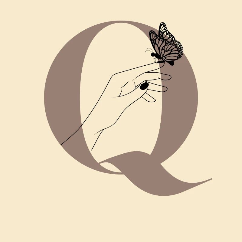 Letter Q Magic butterfly