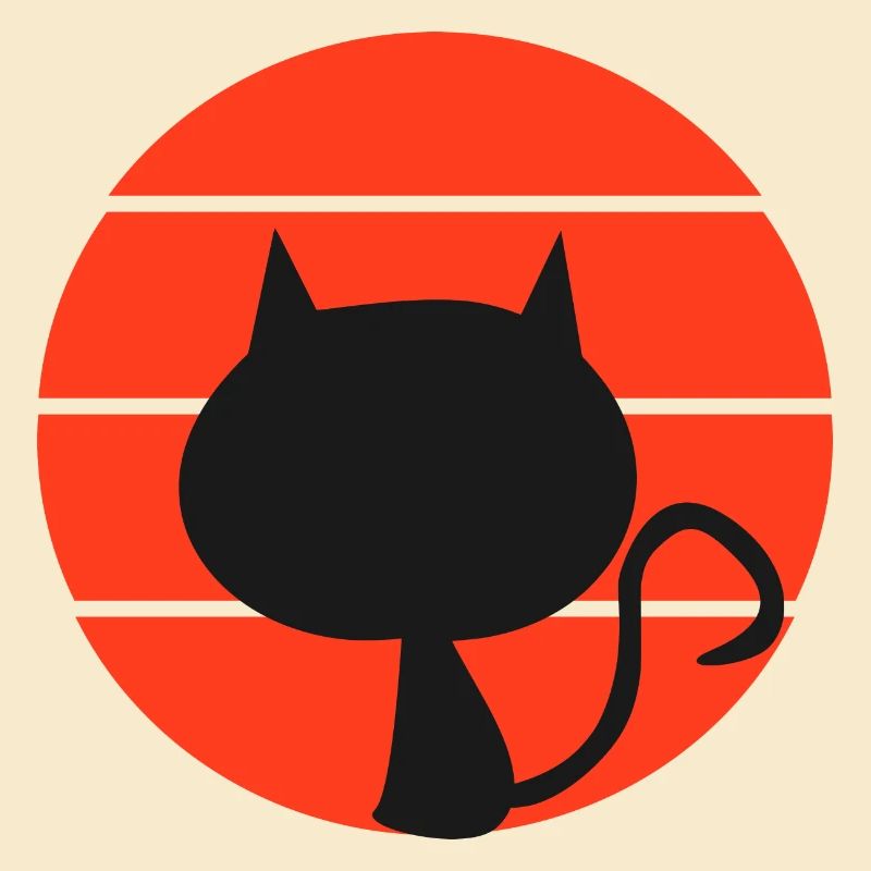 Retro Style Devil Cat