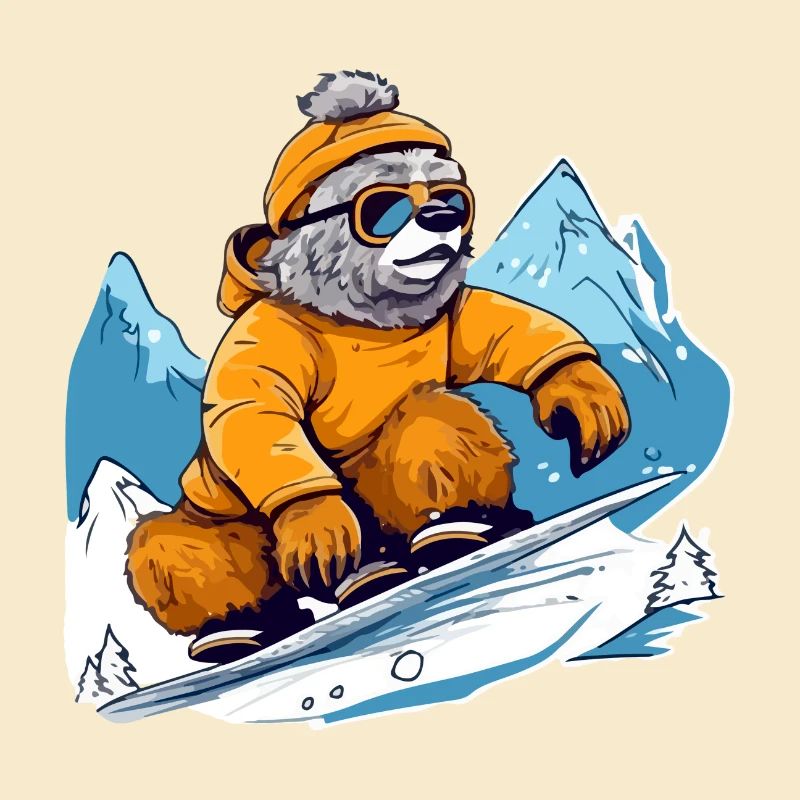 Kiki snowboarding