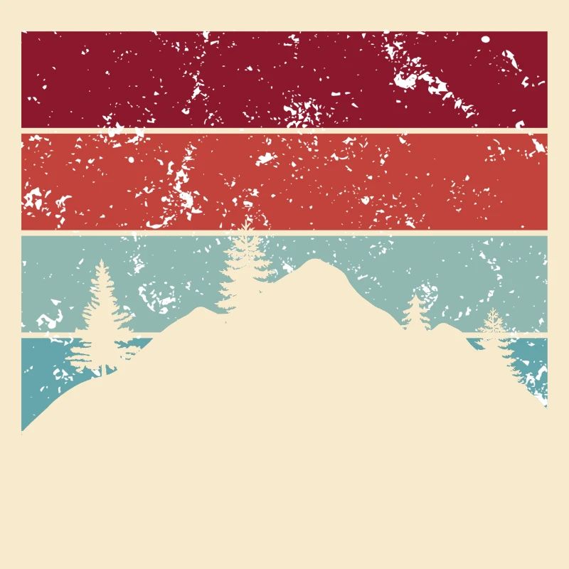 Retro Gebirgskette