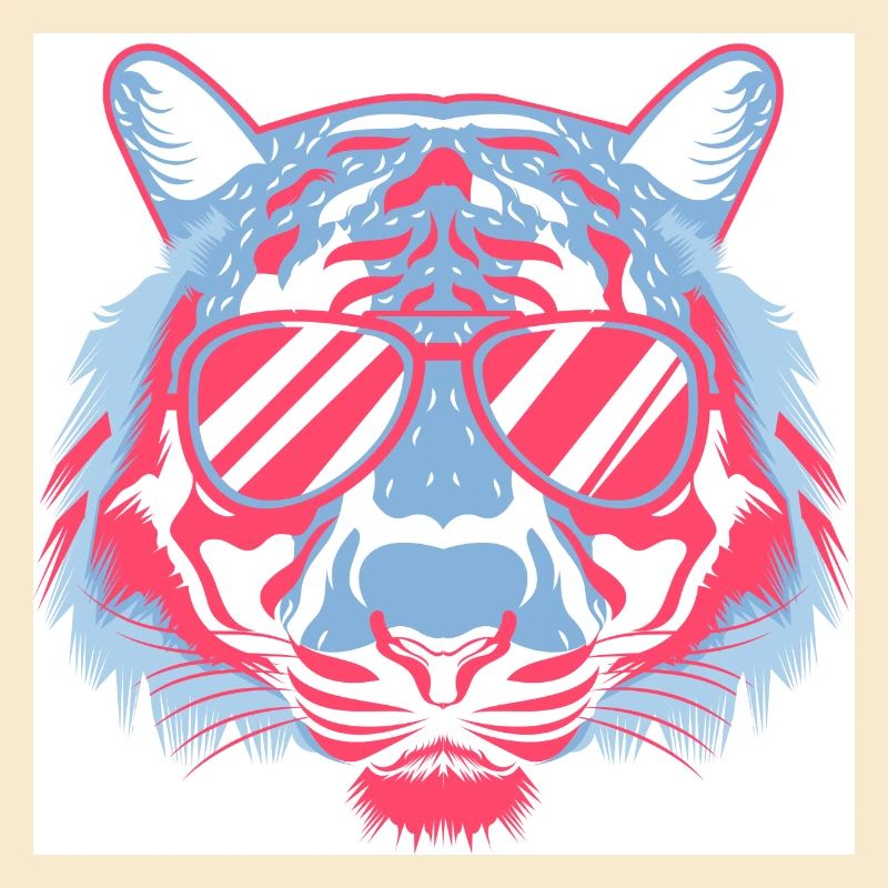 Tiger mit Sonnenbrille
