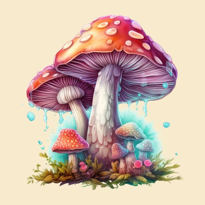 Champignon de fées Champignons de conte de fées Monde de conte de fées champignon