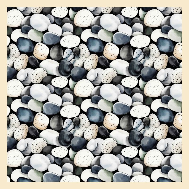 Smooth Stones Seamless Pattern Gemstones Polished