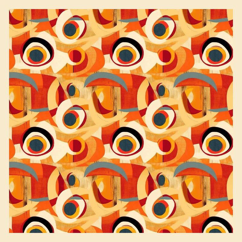 Abstract Seamless Pattern Shapes Lines Modern Art