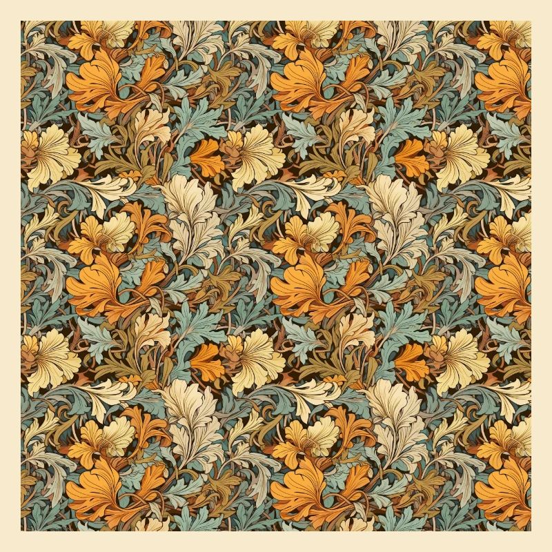Leaves Seamless Pattern Leaf Foliage Nature Print