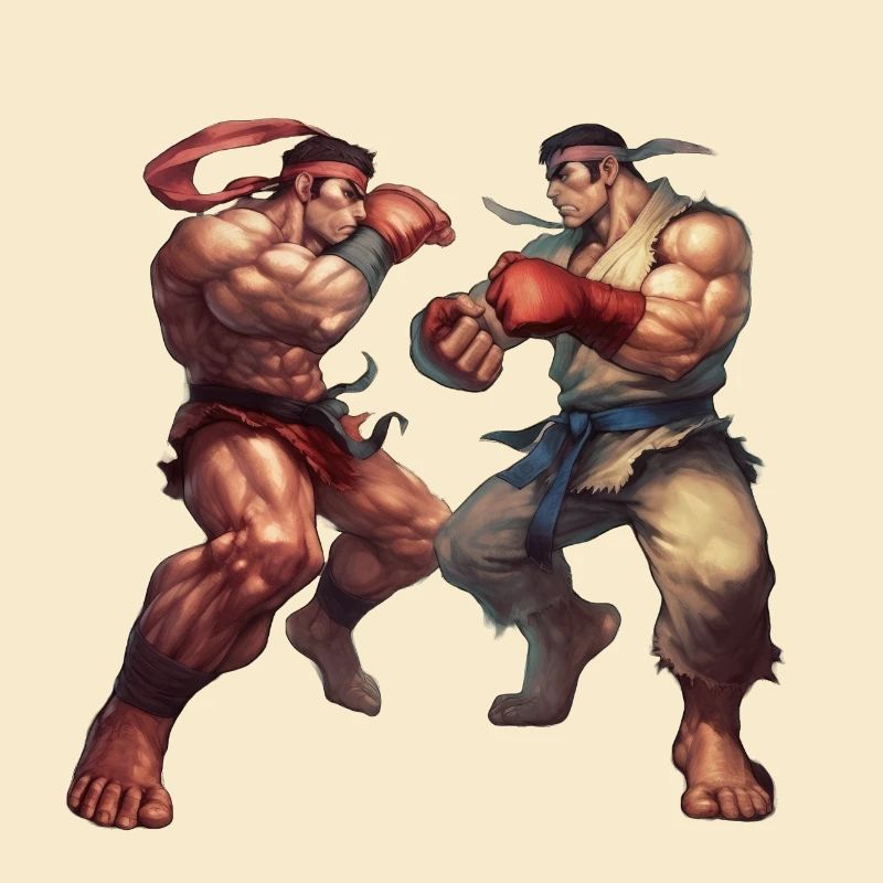 Conceptions dynamiques de style Streetfighter pour le combat