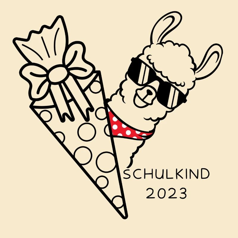 Schulstart Schulkind Schulanfang Alpaka