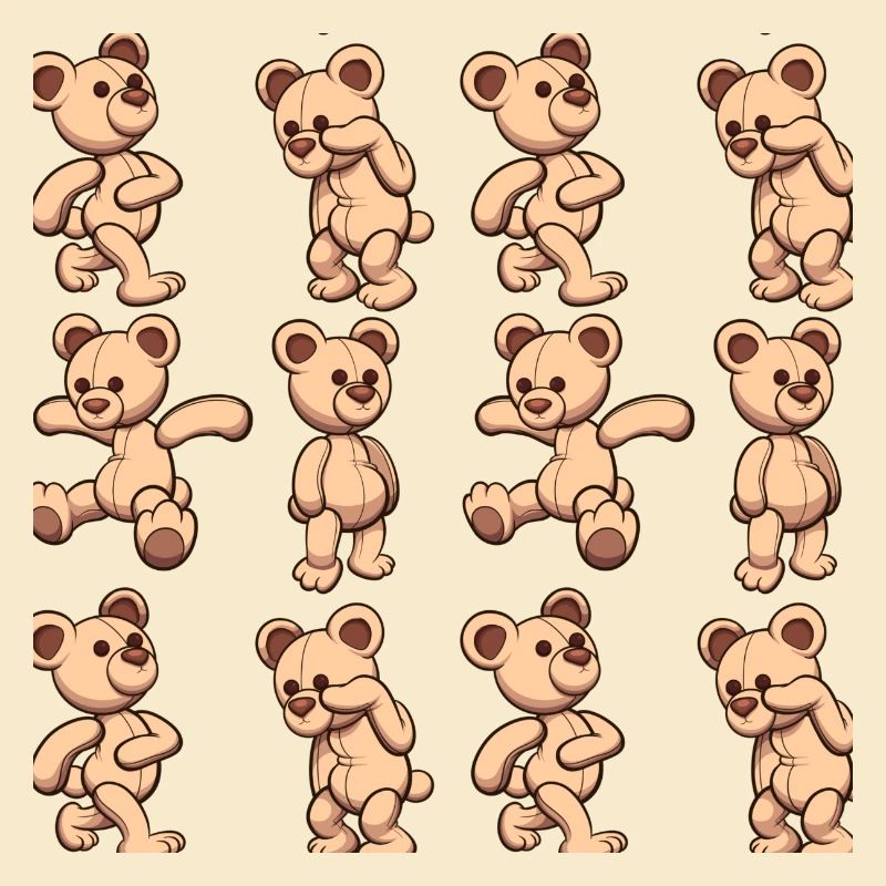 Dessin animé Teddy Bear Pattern