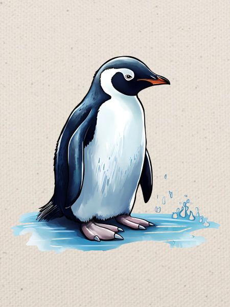 Pinguin im Smoking