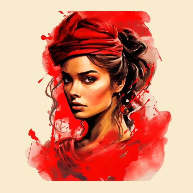 Frau in Rot
