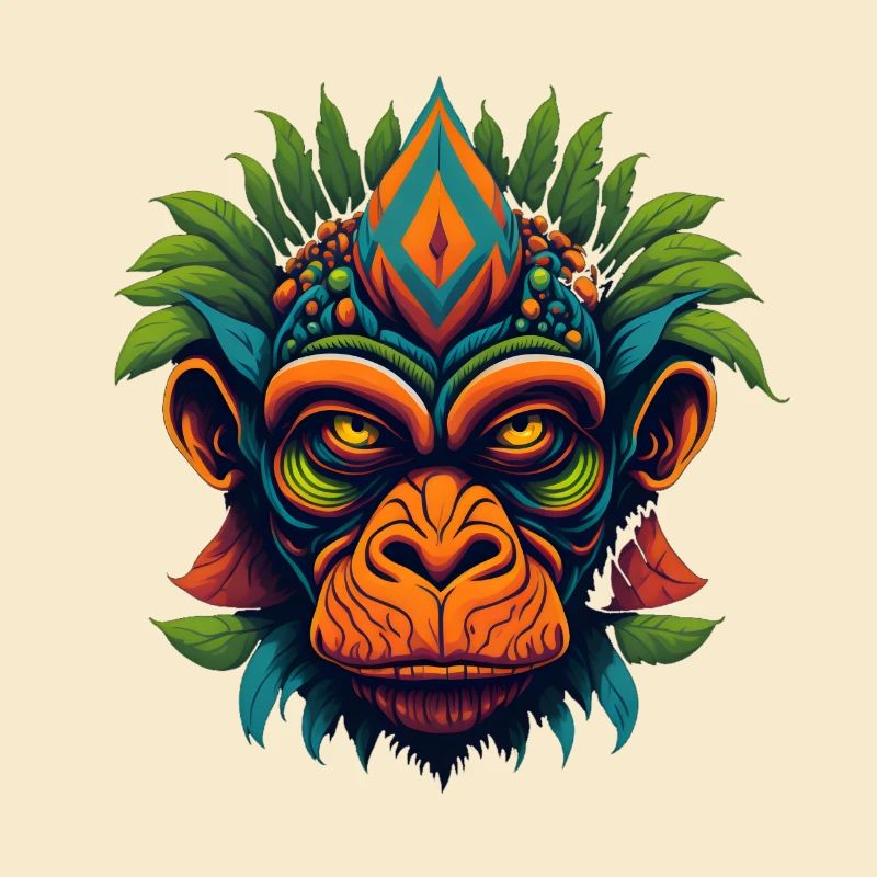 Trippy Affe Primat Dschungel