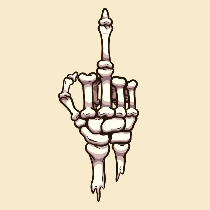 Skelett Mittelfinger
