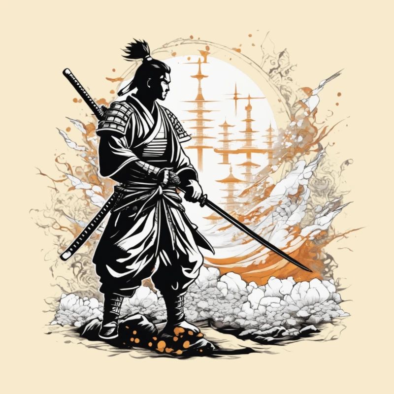 Samurai bereiten sich auf den Kampf vor