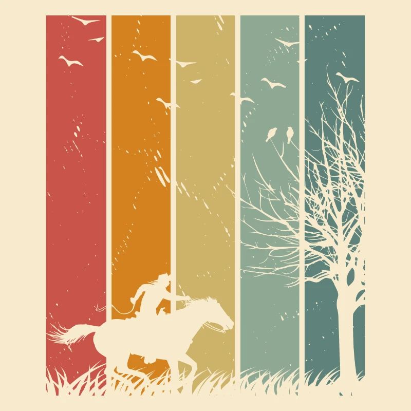 Retro Pferd Pferd