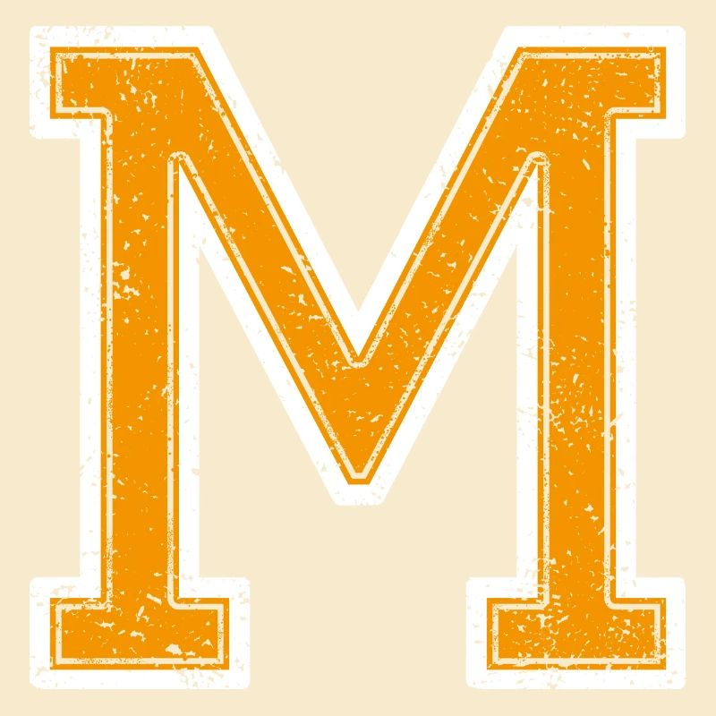M - Buchstabe / College Style