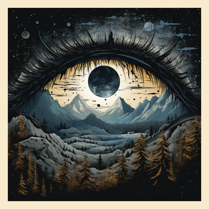 Eye planet landscape