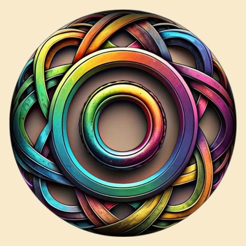 Regenbogen Farben Elemente Knoten
