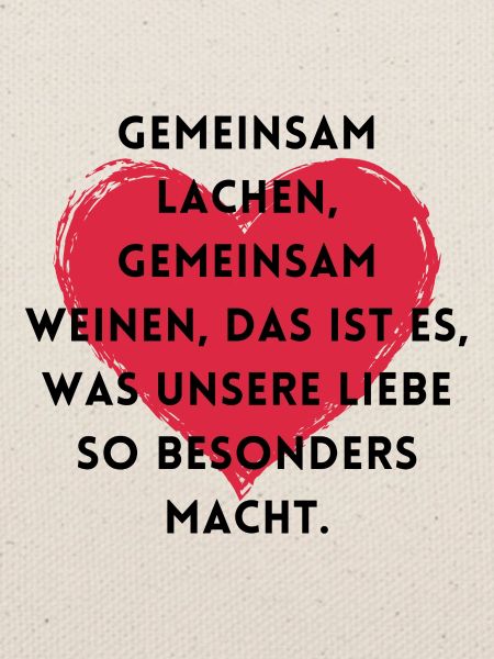 Gemeinsam lachen - gemeinsam weinen