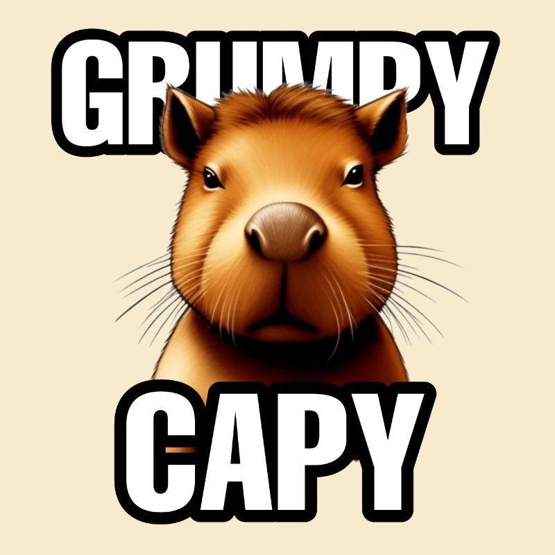 Grumpy Capybara - Ok, ich ziehe Meme hoch - Süßes Tier